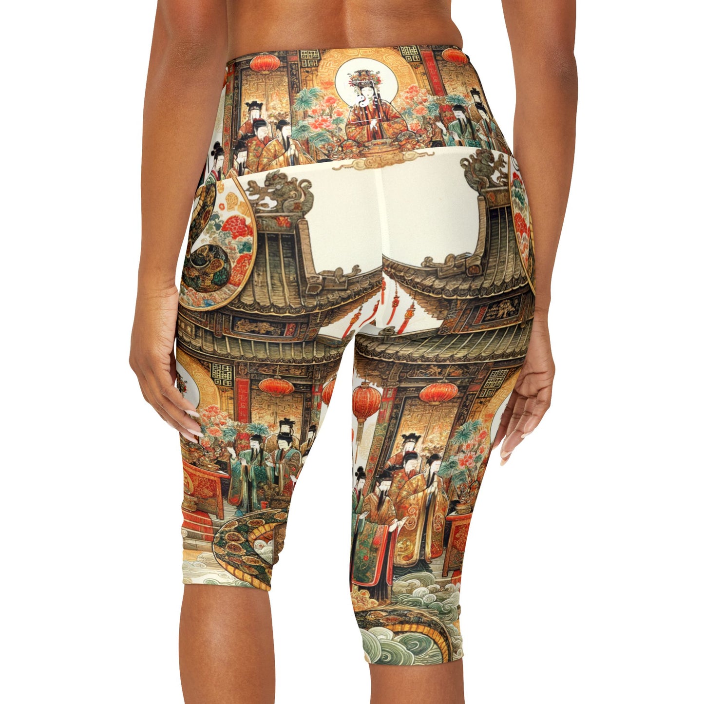 Serpent New Year - High Waisted Capri Leggings