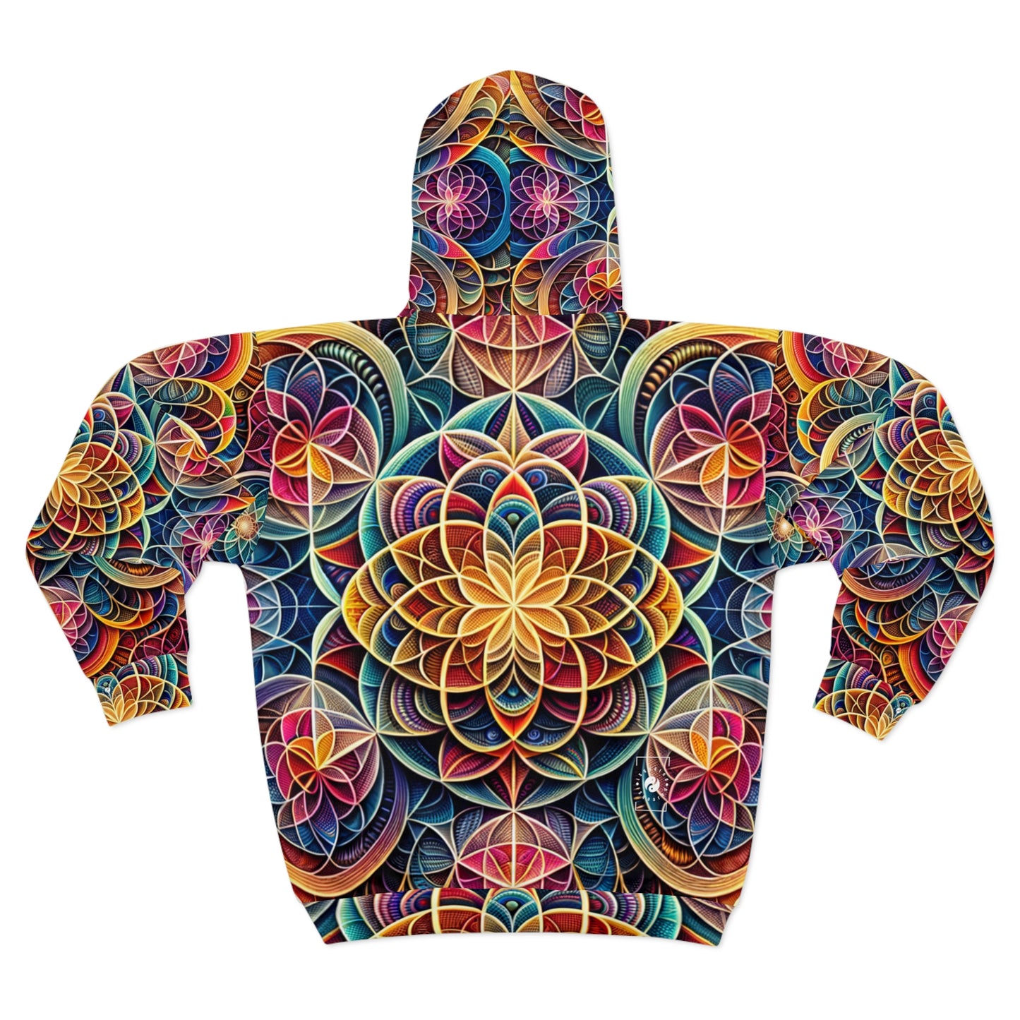 "Sacred Symmetry: Infinite Radiance of Love" - Zip Hoodie