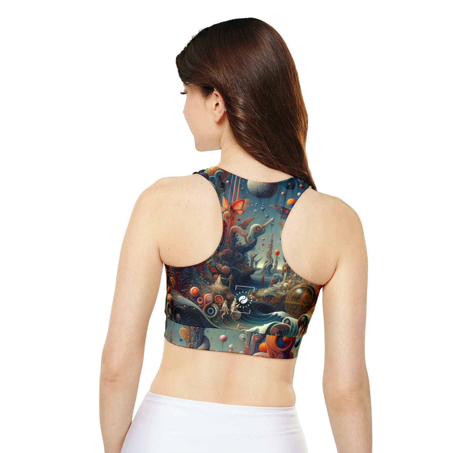 Kaleidoscopic Eden - Lined & Padded Sports Bra