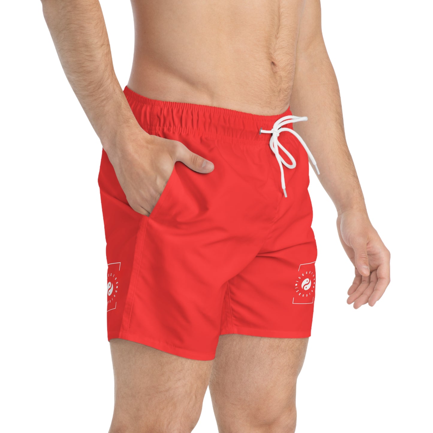 Bright Red FF3131 - Swim Trunks for Men