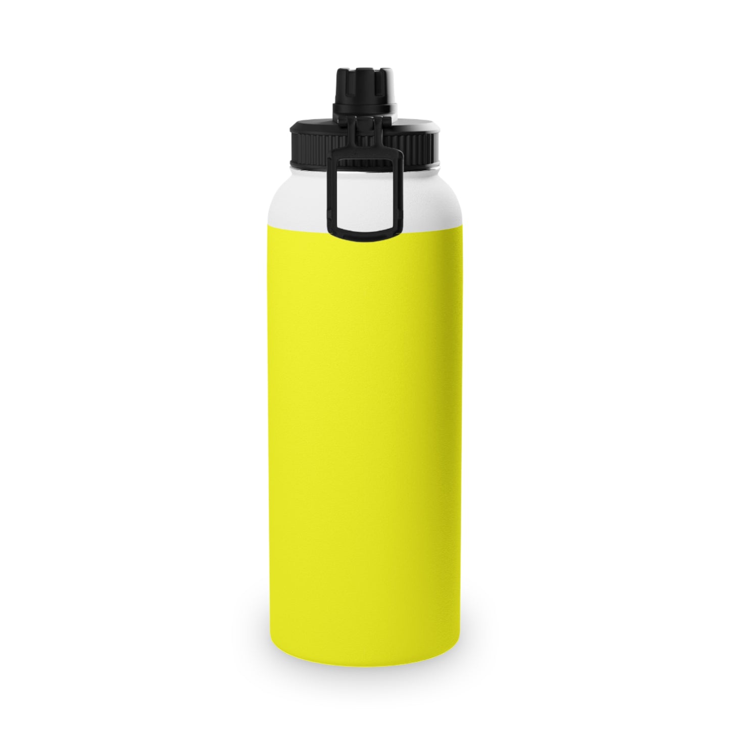 Neon Yellow FFFF00 - Sports Water Bottle