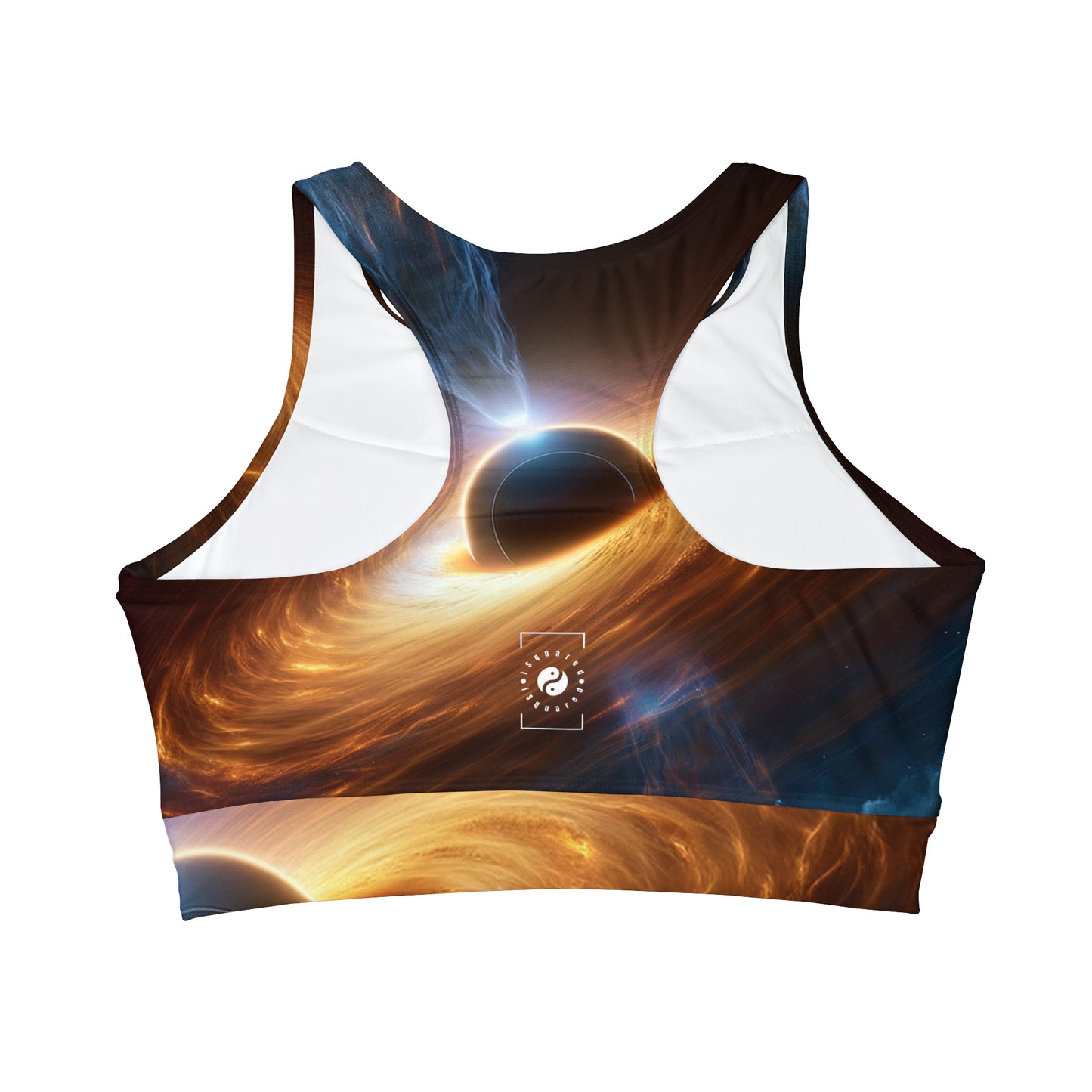 "Discs of Illumination: Black Hole Reverie" - High Neck Crop Top