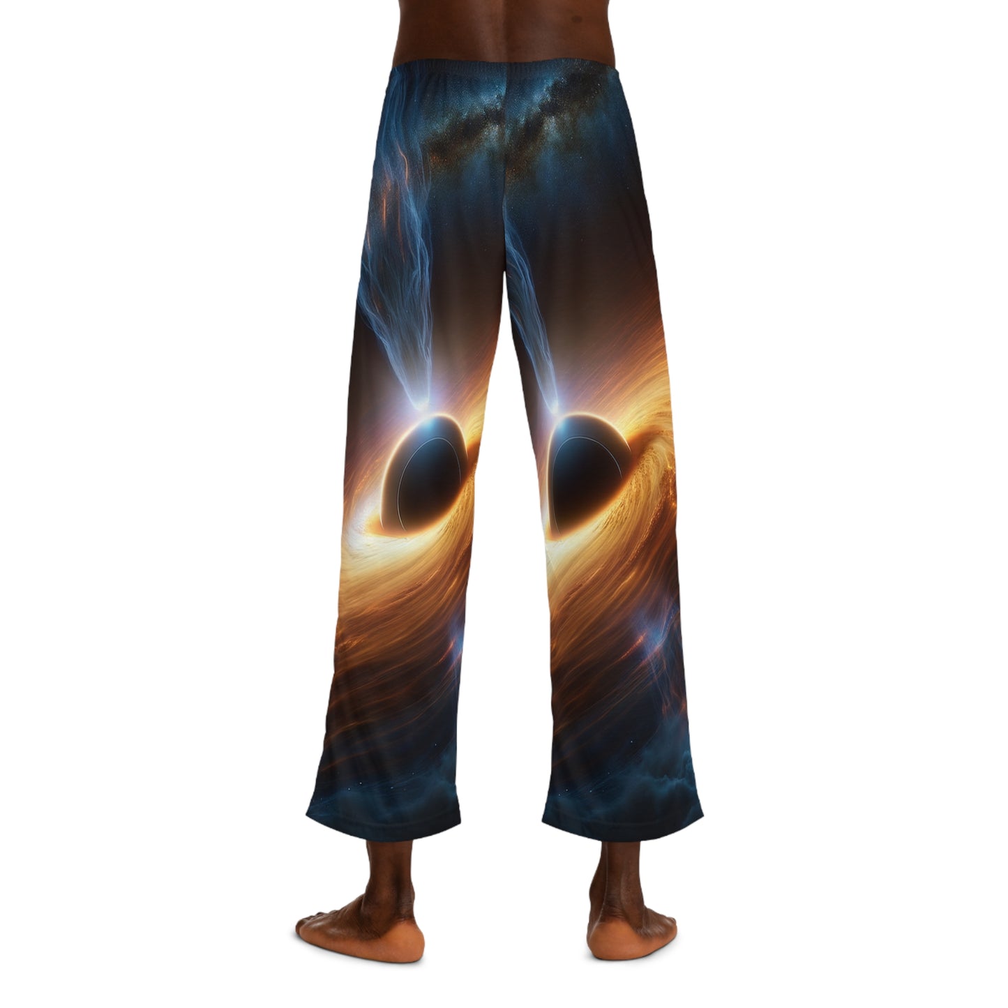 "Discs of Illumination: Black Hole Reverie" - men's Lounge Pants