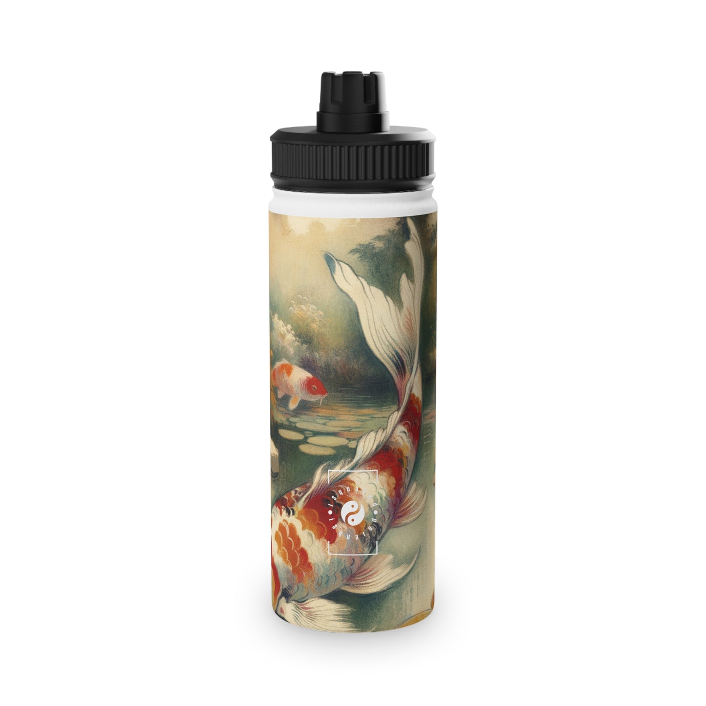 Koi Lily Pond - Sports Water Bottle