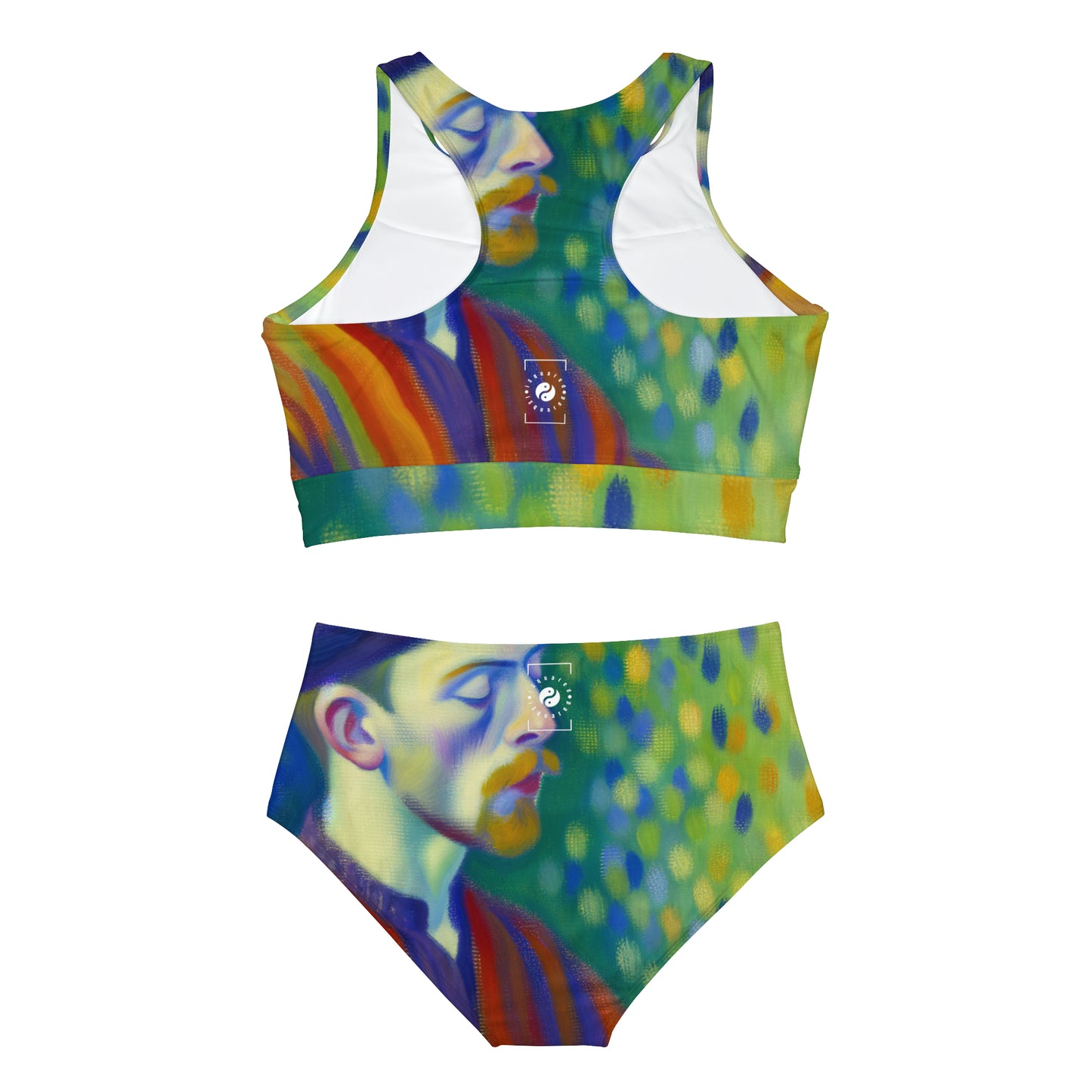 "Serene Resilience: A Frida's Solitude in hues" - Hot Yoga Bikini Set