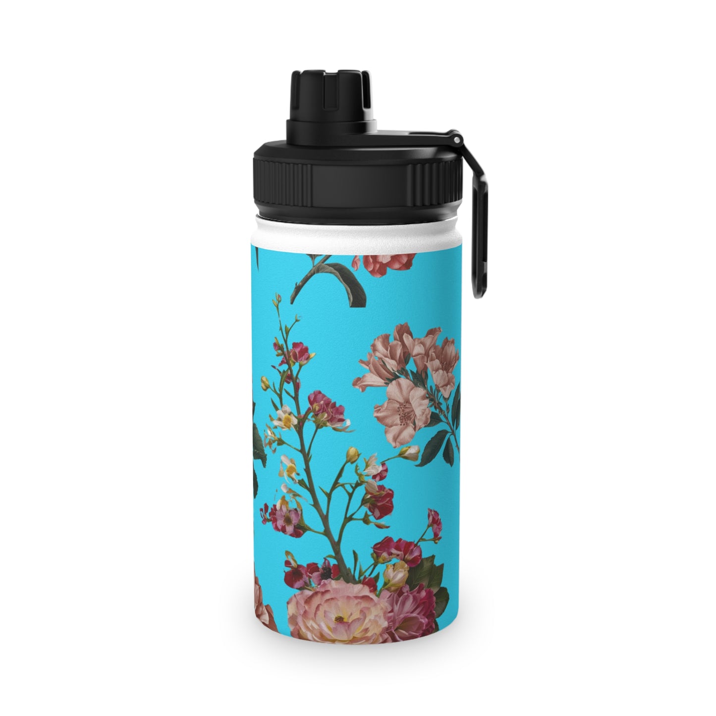 Botanicals on Azure - Sports Water Bottle