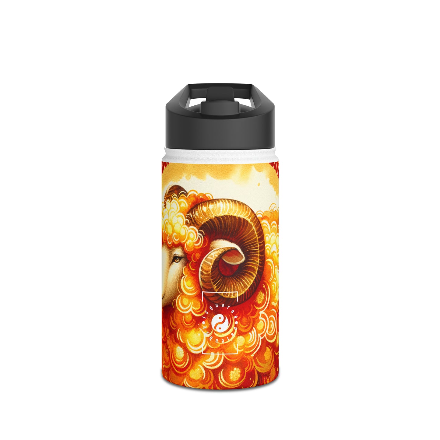 "Auspicious Gold of Divine Ewe: A Lunar New Year Revelry" - Water Bottle