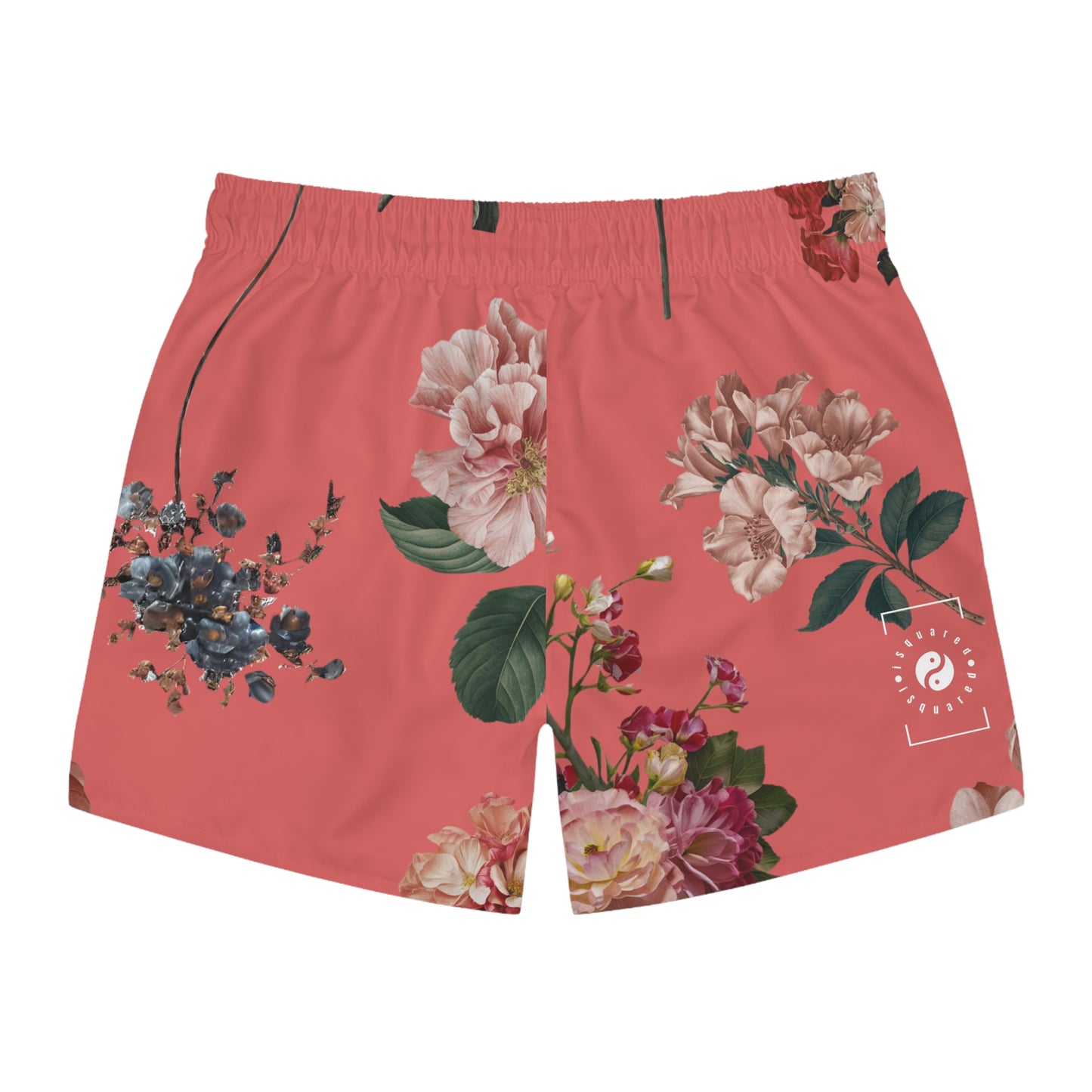 Botanicals on Coral - Swim Trunks for Men