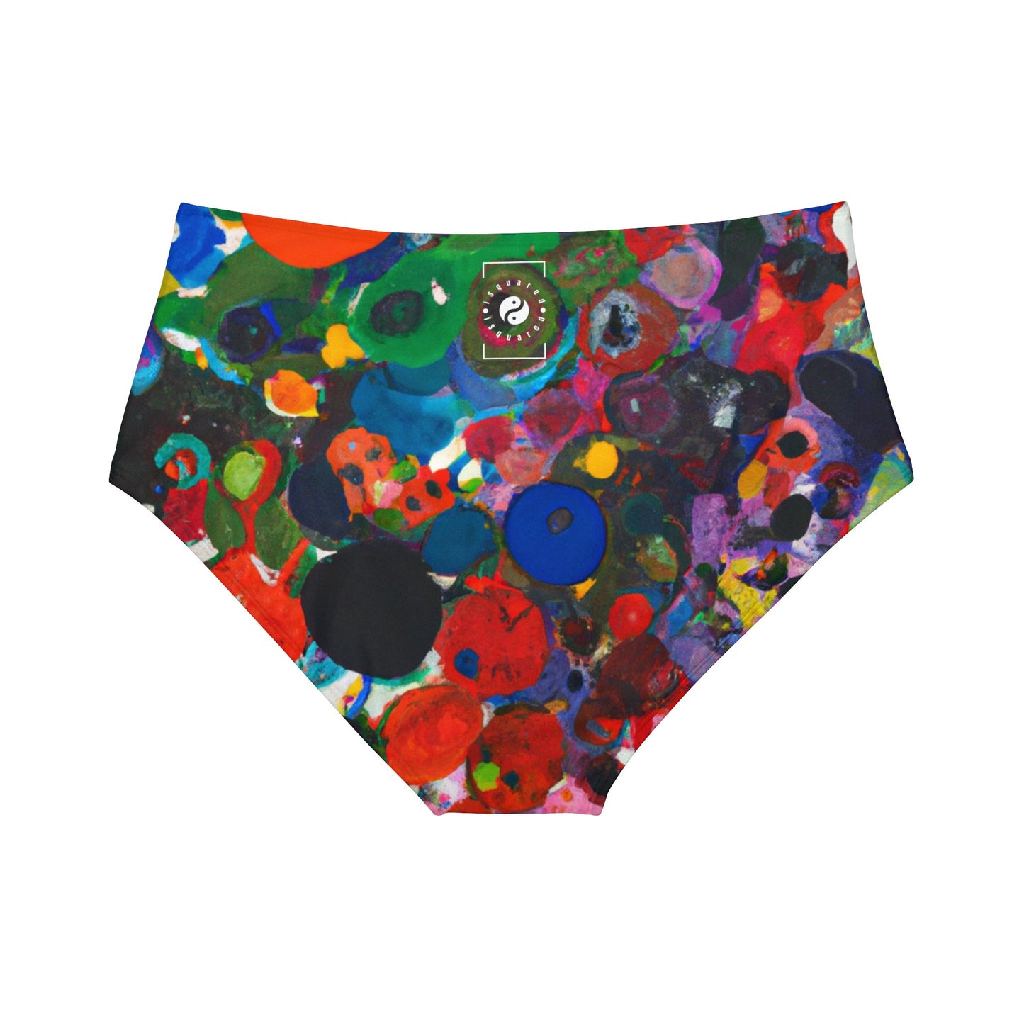 Ink drops meditation - High Waisted Bikini Bottom