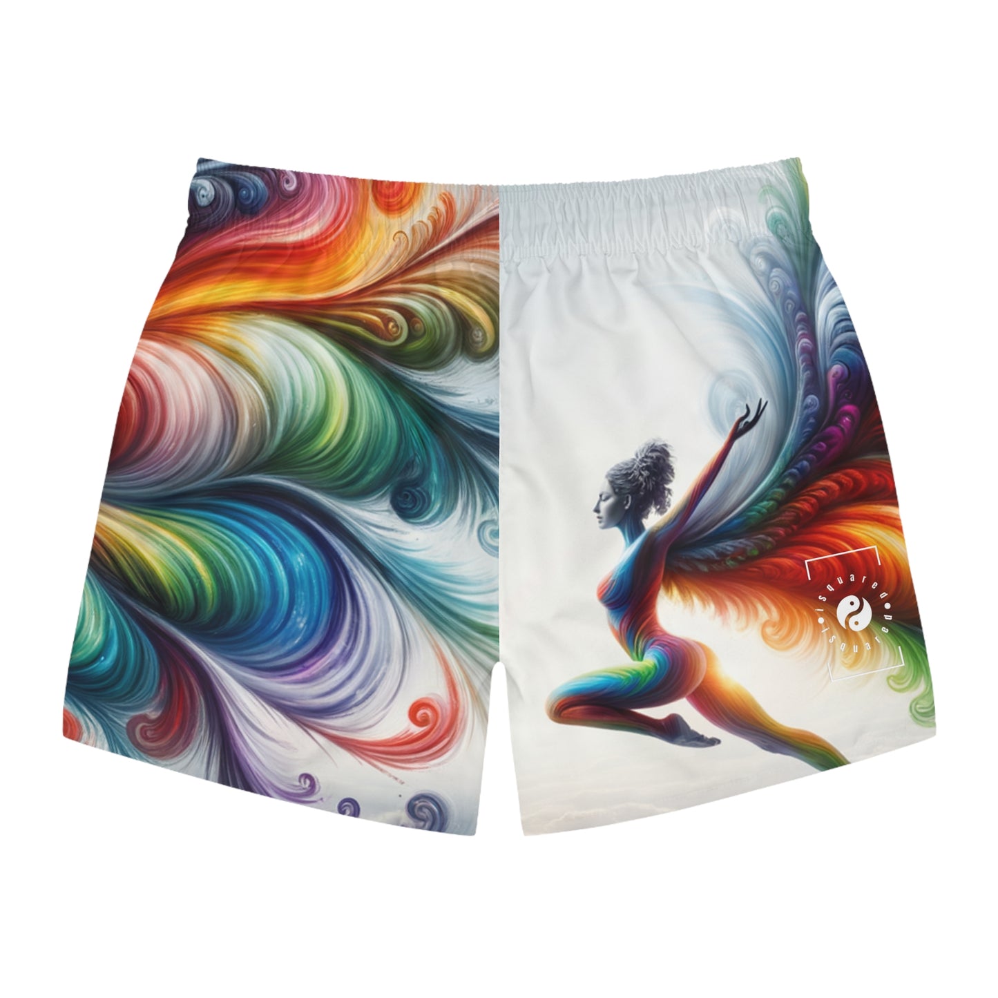 "Yogini's Rainbow Flight" - Swim Trunks for Men