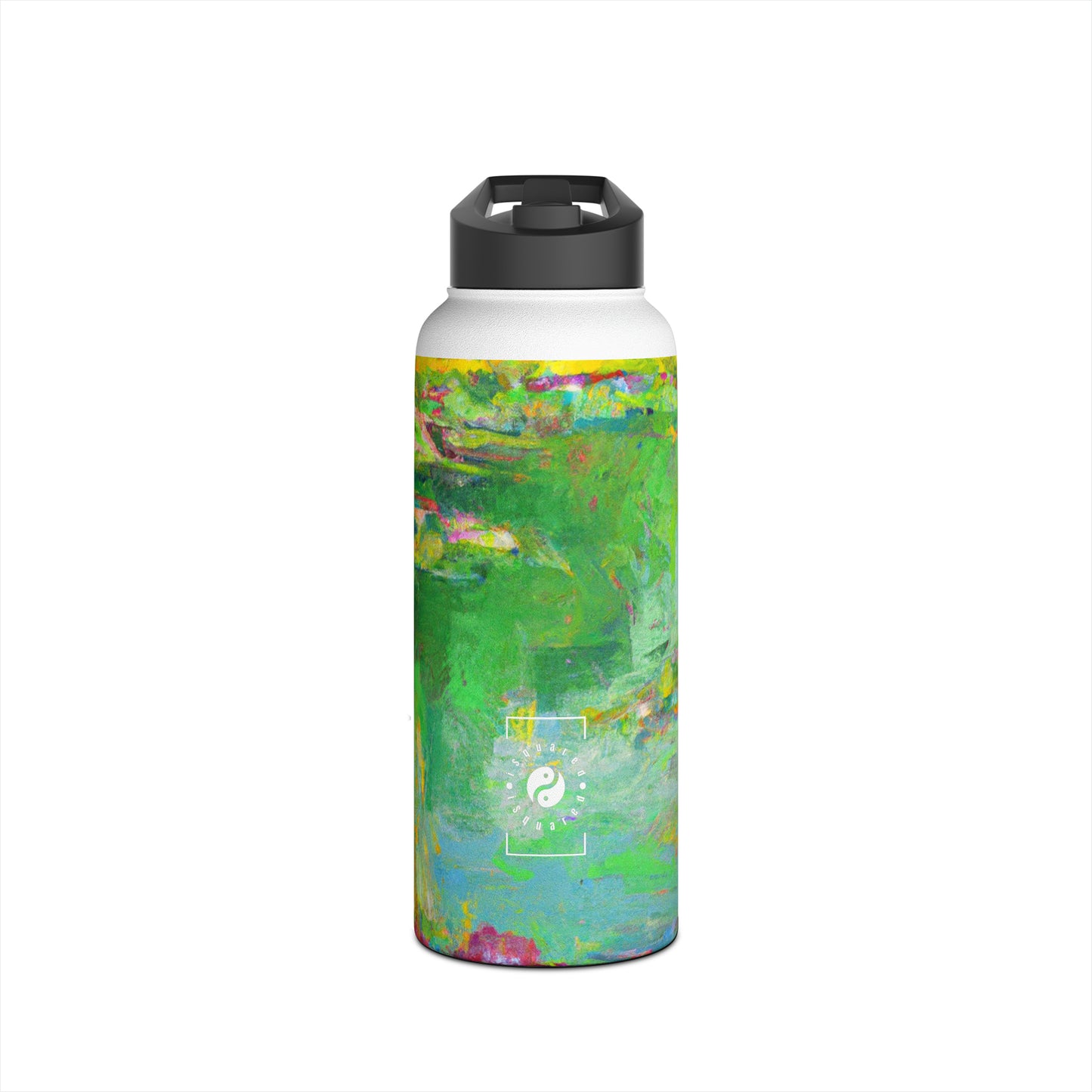 "Lily Aquarelle: Dusk Reflections" - Water Bottle