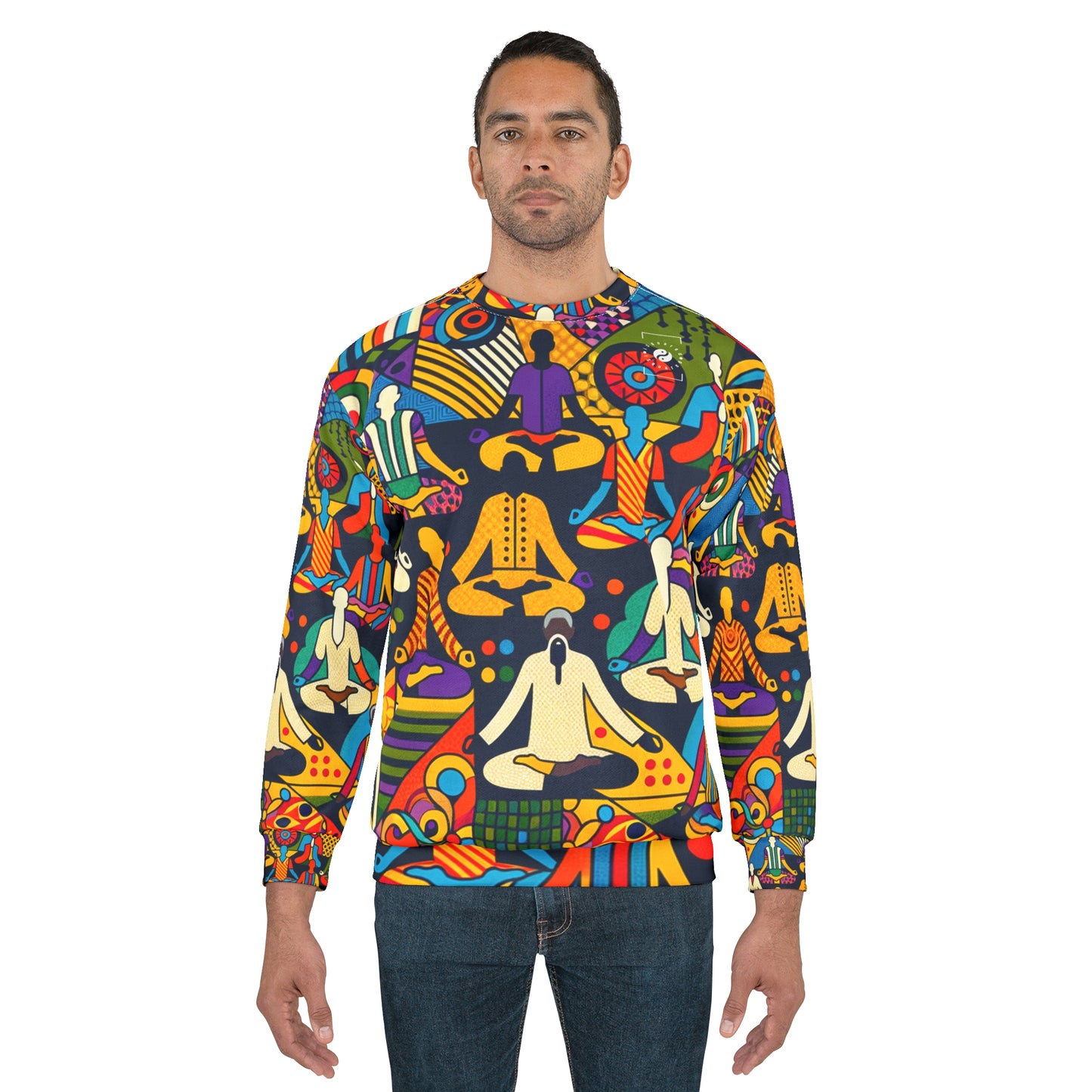 "Vibrant Sadana: Unleashing the Prana in Nouveau Réalité" - Unisex Sweatshirt