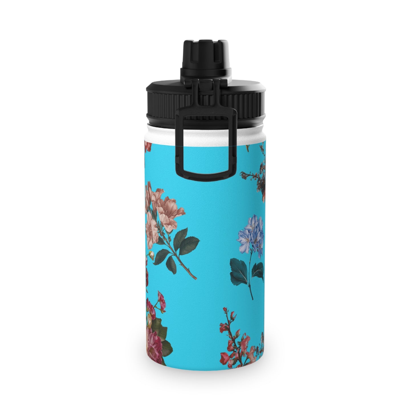 Botanicals on Azure - Sports Water Bottle