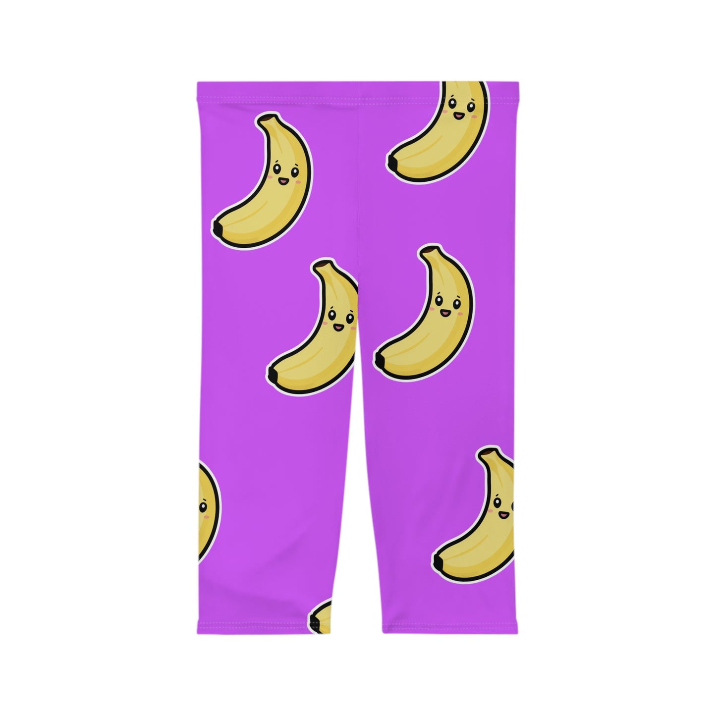 #D65BFF Purple + Banana - Capri Shorts