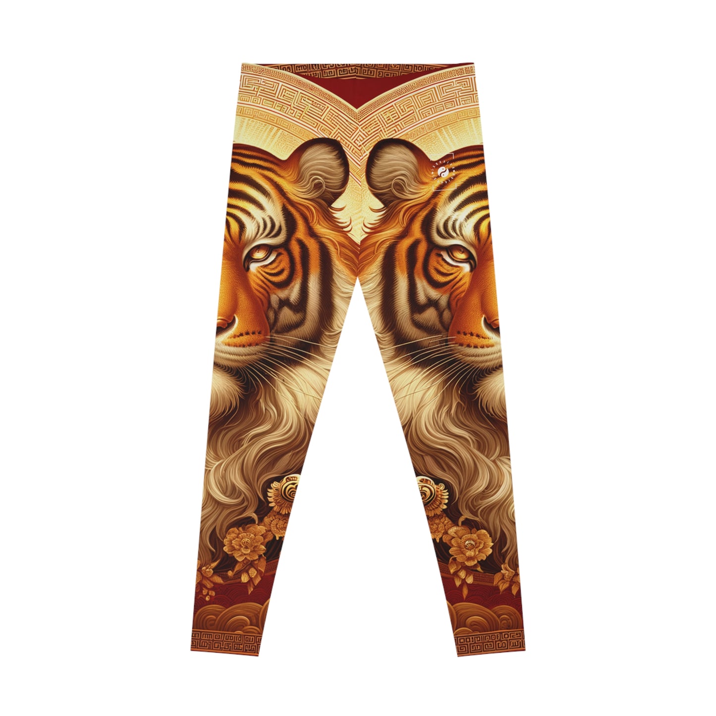 "Golden Majesty: Ascension of the Lunar Tiger" - Unisex Tights