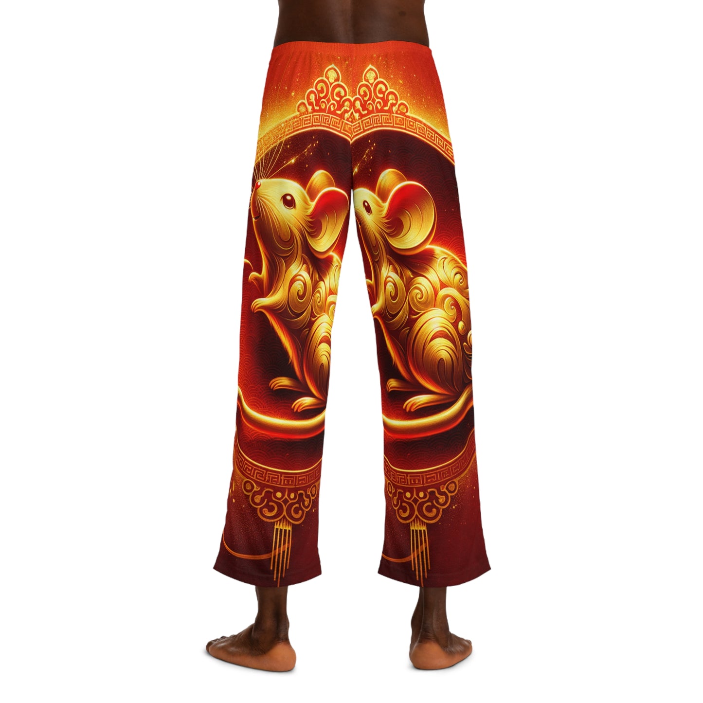 "Golden Emissary: A Lunar New Year's Tribute" - men's Lounge Pants