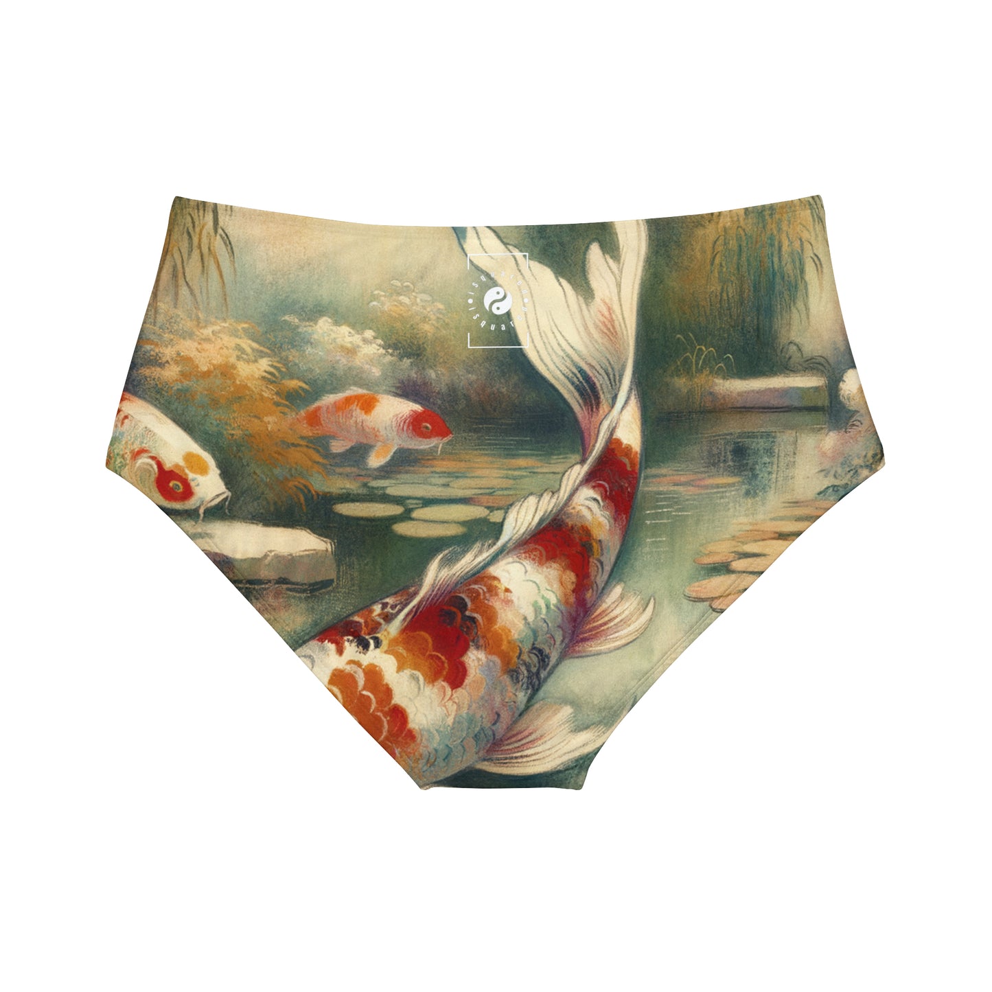 Koi Lily Pond - High Waisted Bikini Bottom