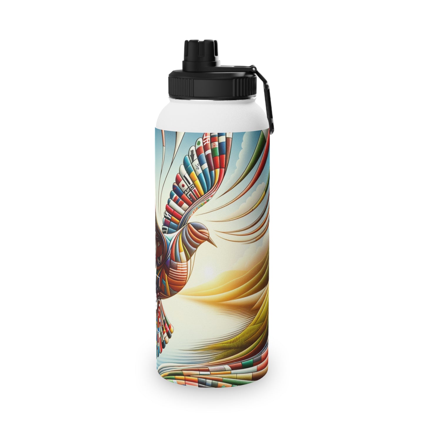 "Global Tapestry of Tranquility" - Sports Water Bottle