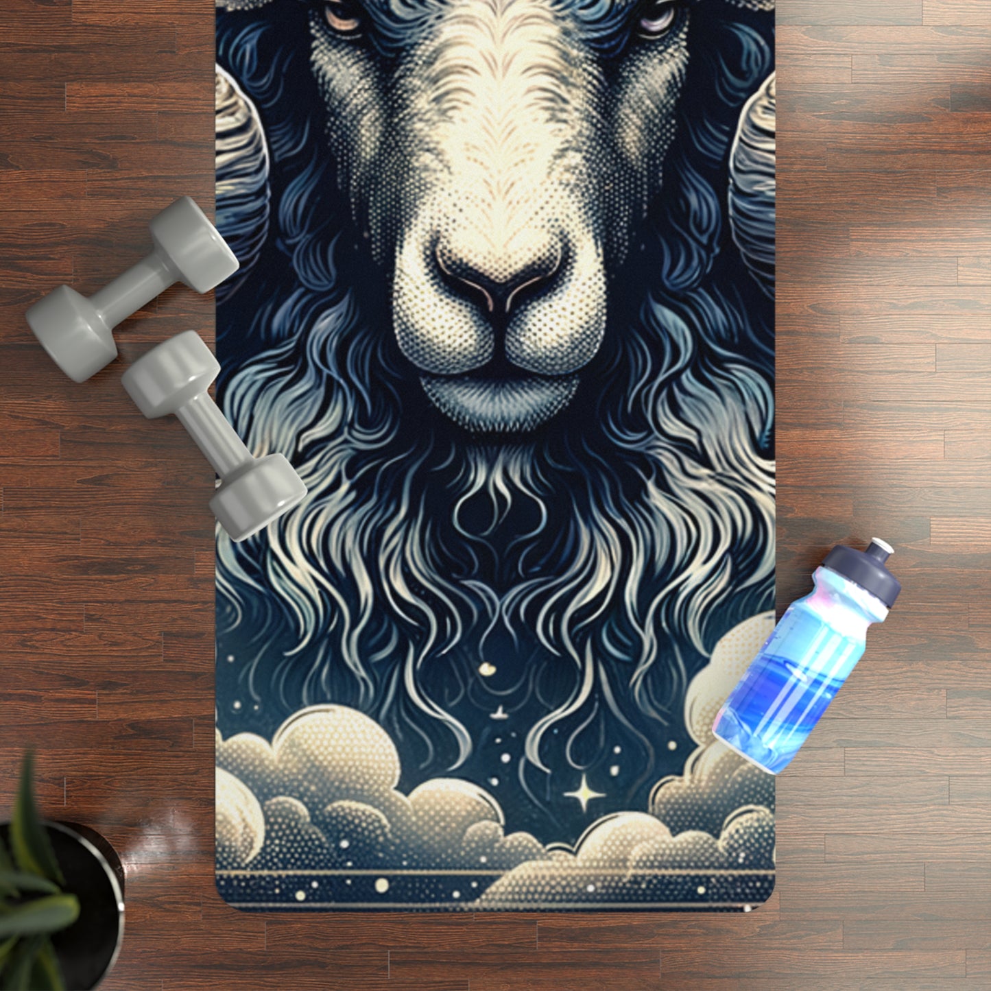 "Celestial Ram Ascendant" - Yoga Mat