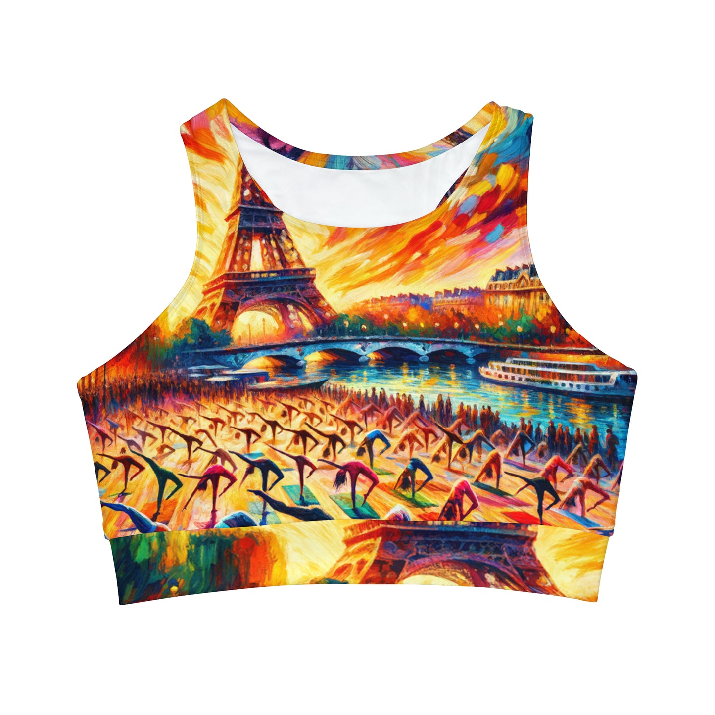 Parisian Yoga Chic - High Neck Crop Top