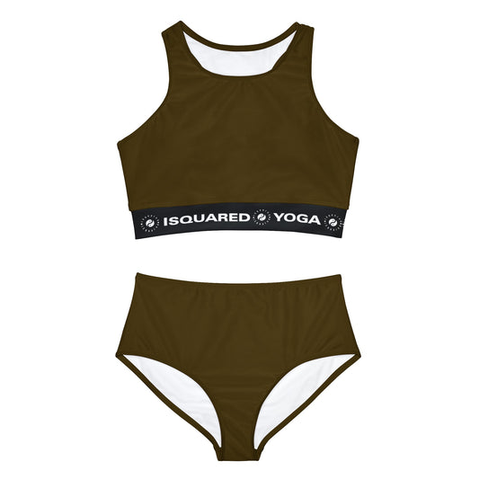 Earthy Brown - Ensemble de bikini de yoga chaud
