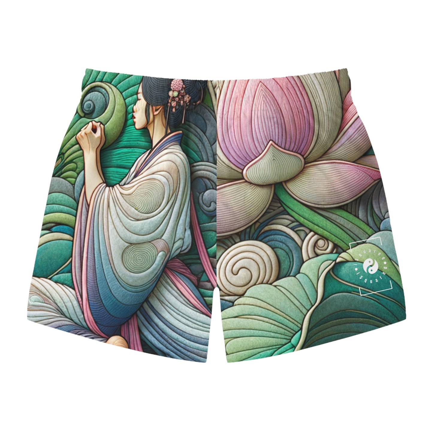 "Lotus Echo Serenity" - Swim Trunks for Men