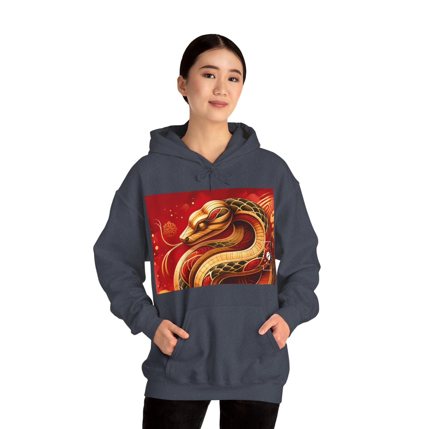 "Crimson Serenity: The Golden Snake" - Hoodie