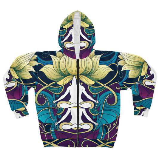 "Lotus Serenity Dance" - Zip Hoodie