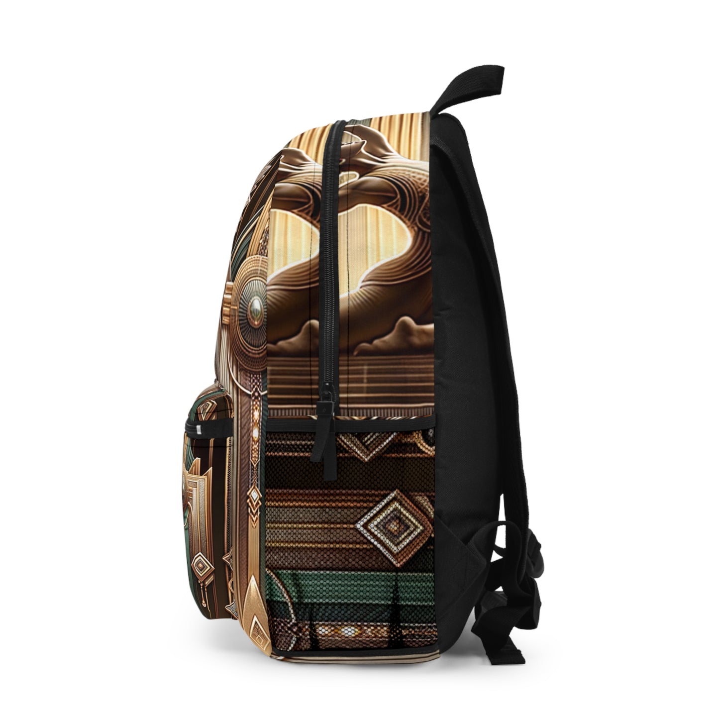 Deco Serenity: A Fusion of Opulence and Zen - Backpack