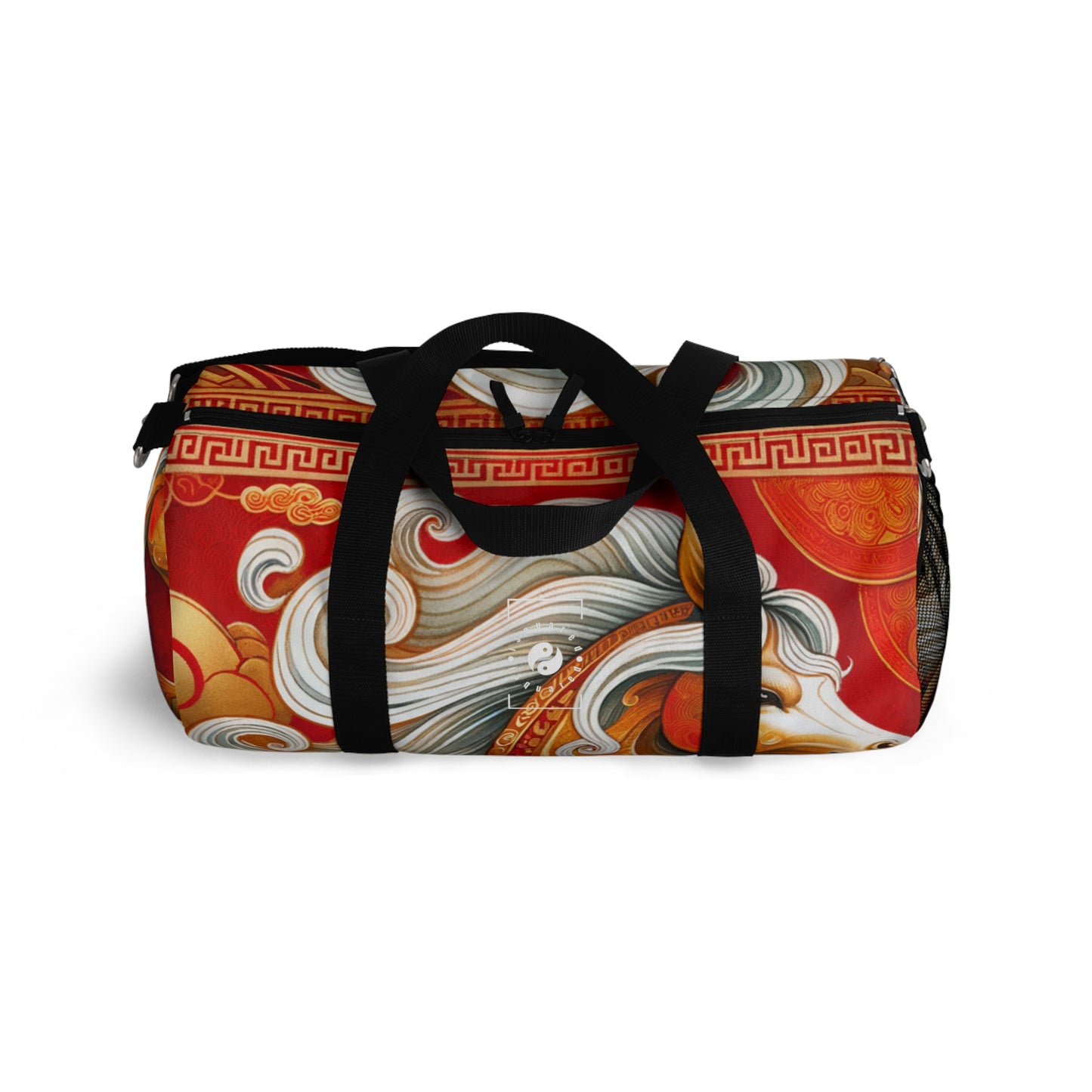 "Gold Gallop on Vermilion Vista: A Lunar New Year’s Ode" - Duffle Bag