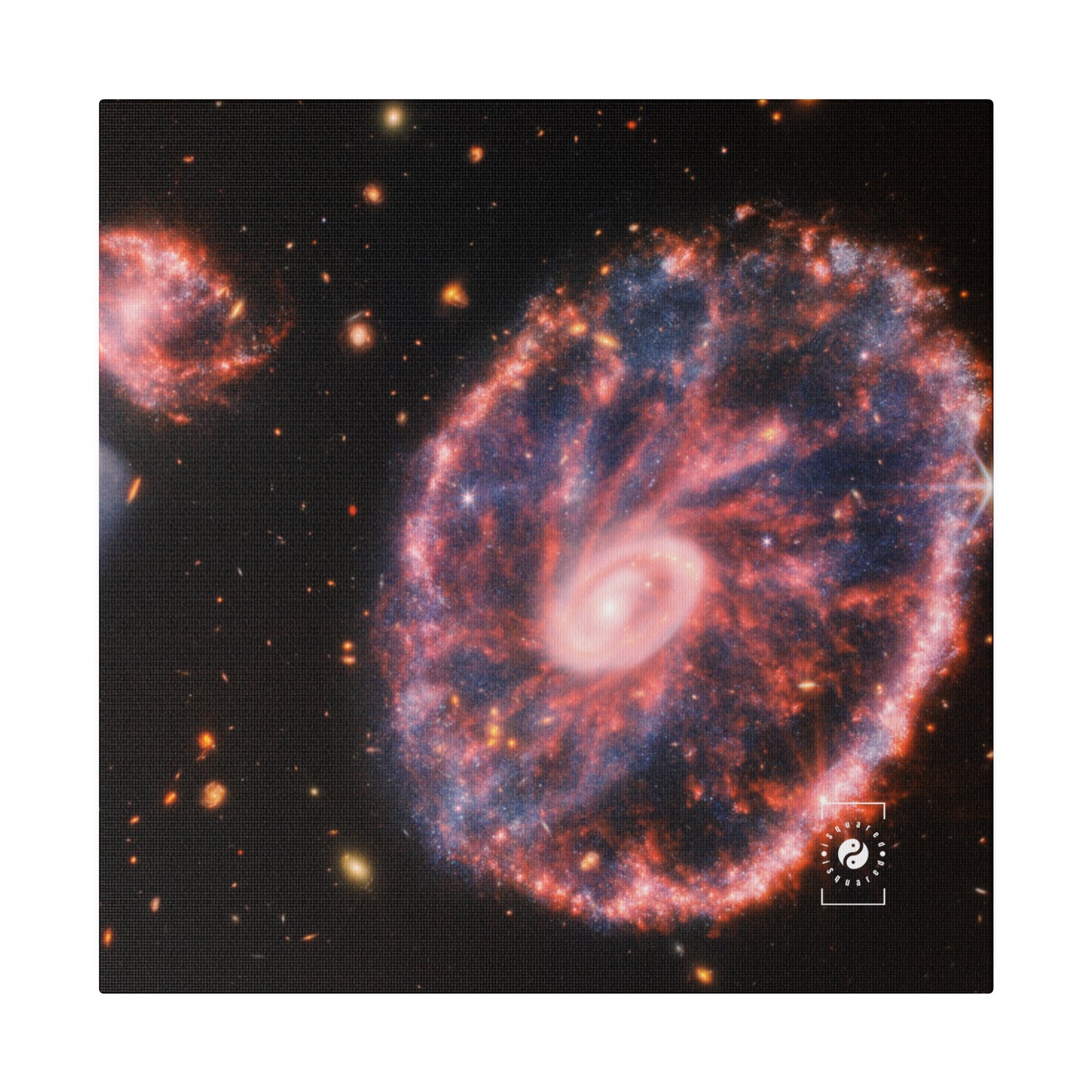 Cartwheel Galaxy (NIRCam and MIRI Composite Image) - Art Print Canvas