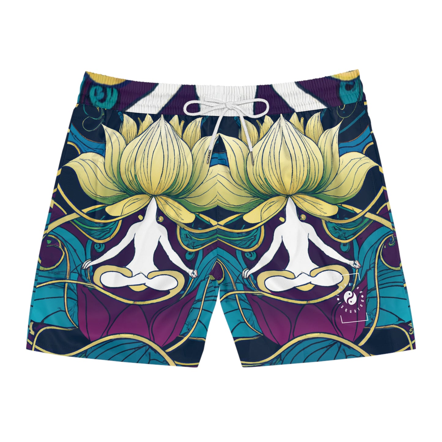 "Lotus Serenity Dance" - Swim Shorts (Mid-Length) for Men