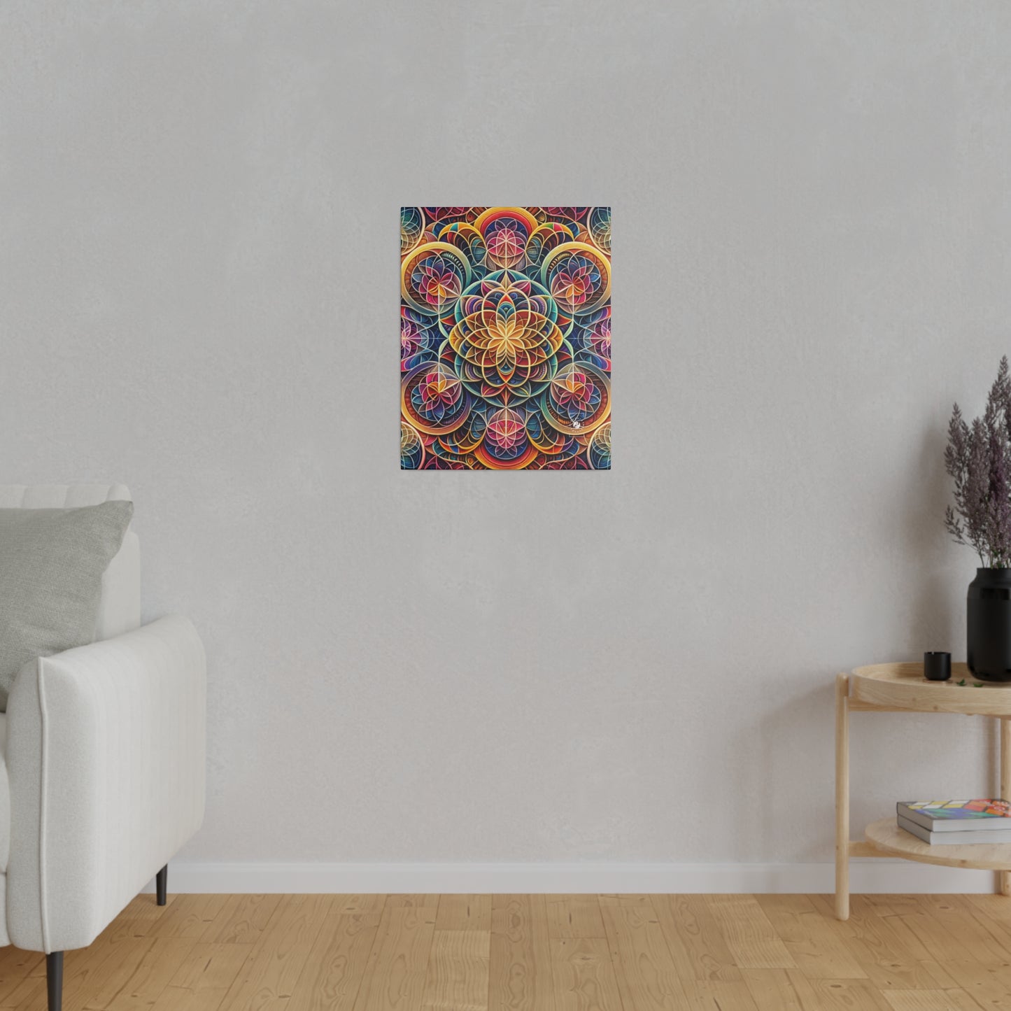 "Sacred Symmetry: Infinite Radiance of Love" - Art Print Canvas