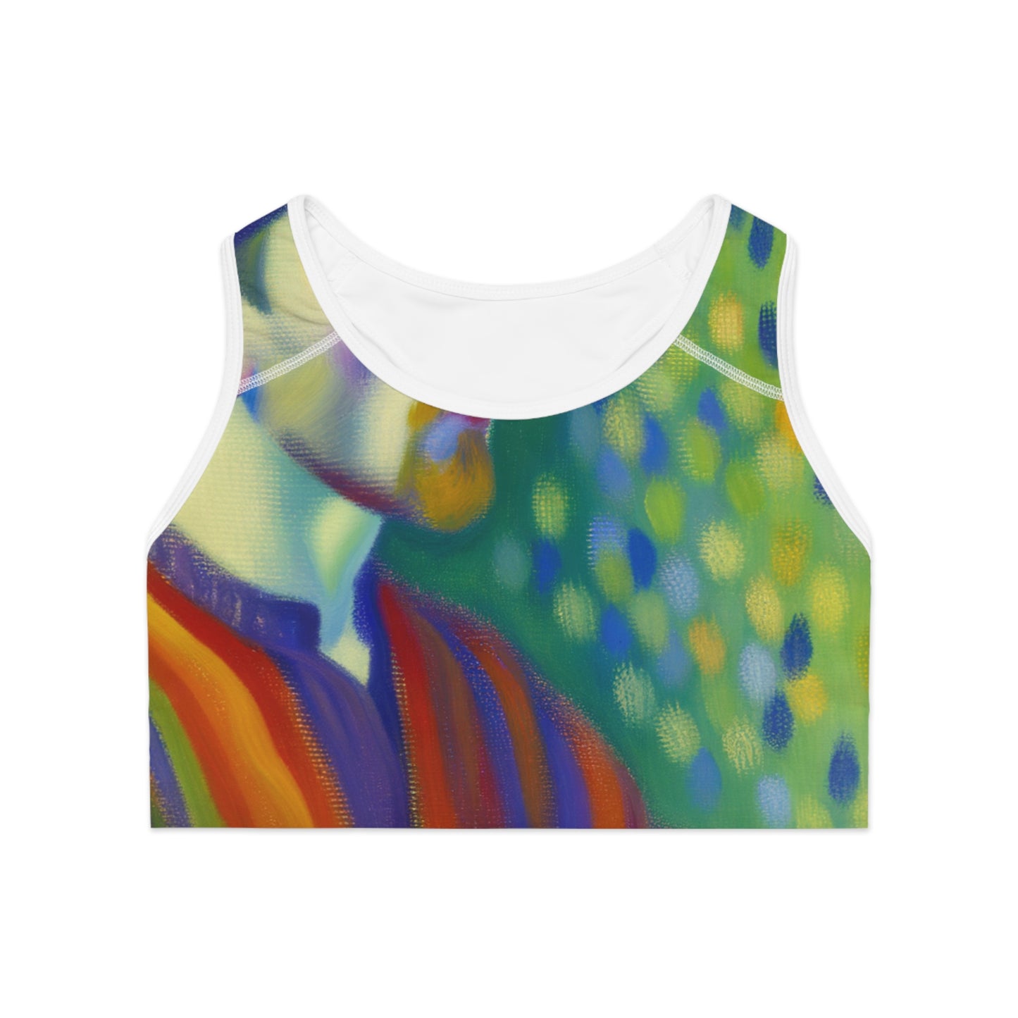 "Serene Resilience: A Frida's Solitude in hues" - High Performance Sports Bra