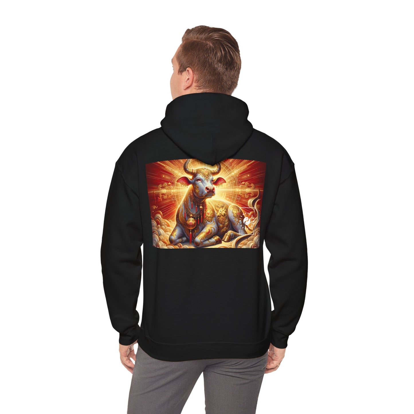 "Golden Euphoria: A Dance of the Divine Bovine" - Hoodie