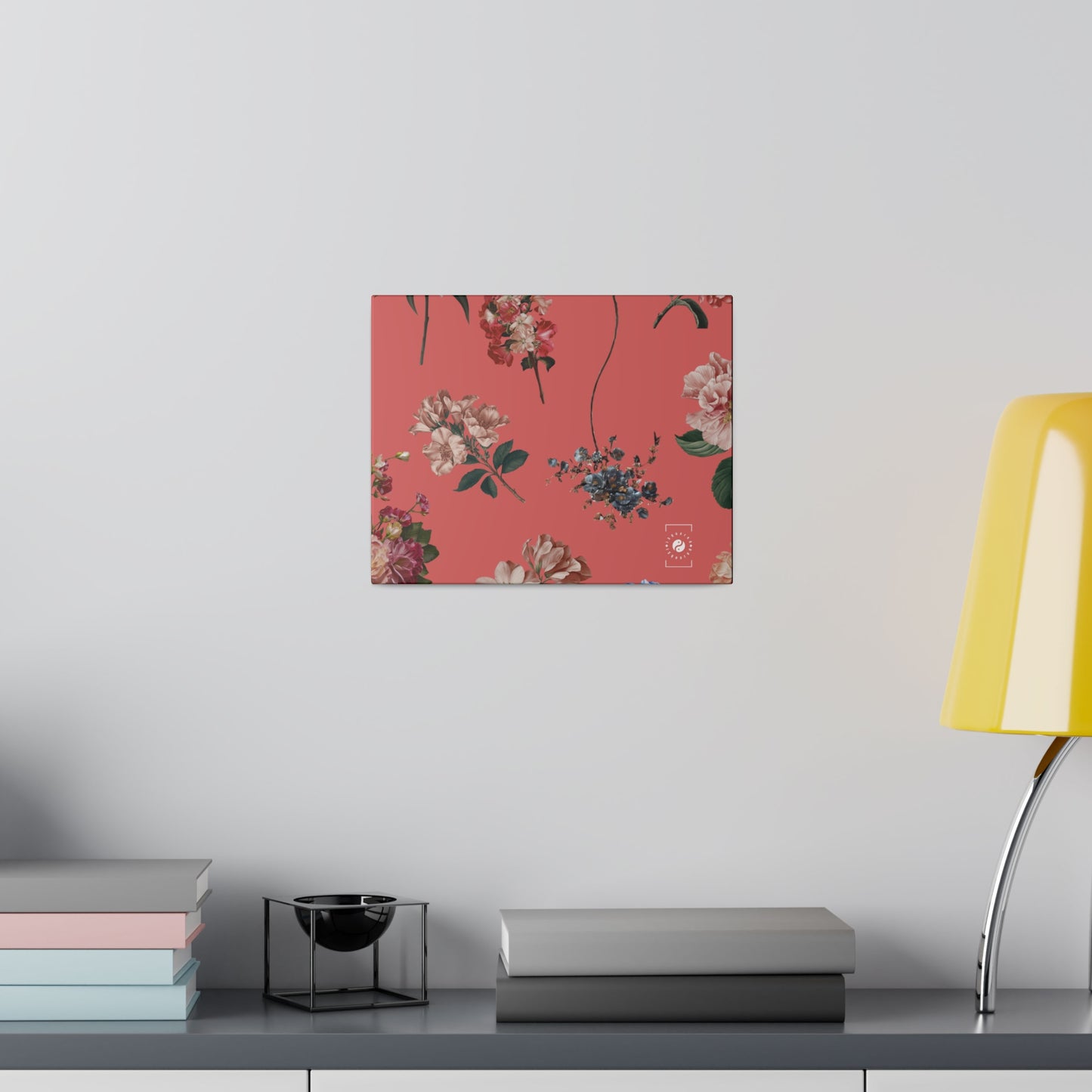 Botanicals on Coral - Art Print Canvas