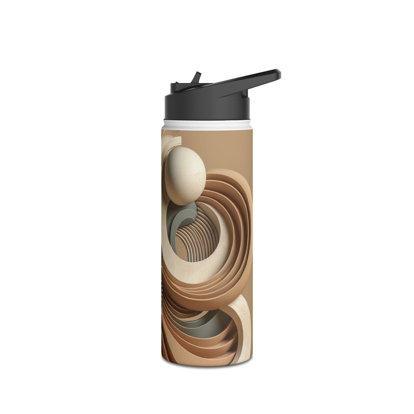 "Hepworth Hues: An Earth Tone Symphony" - Water Bottle