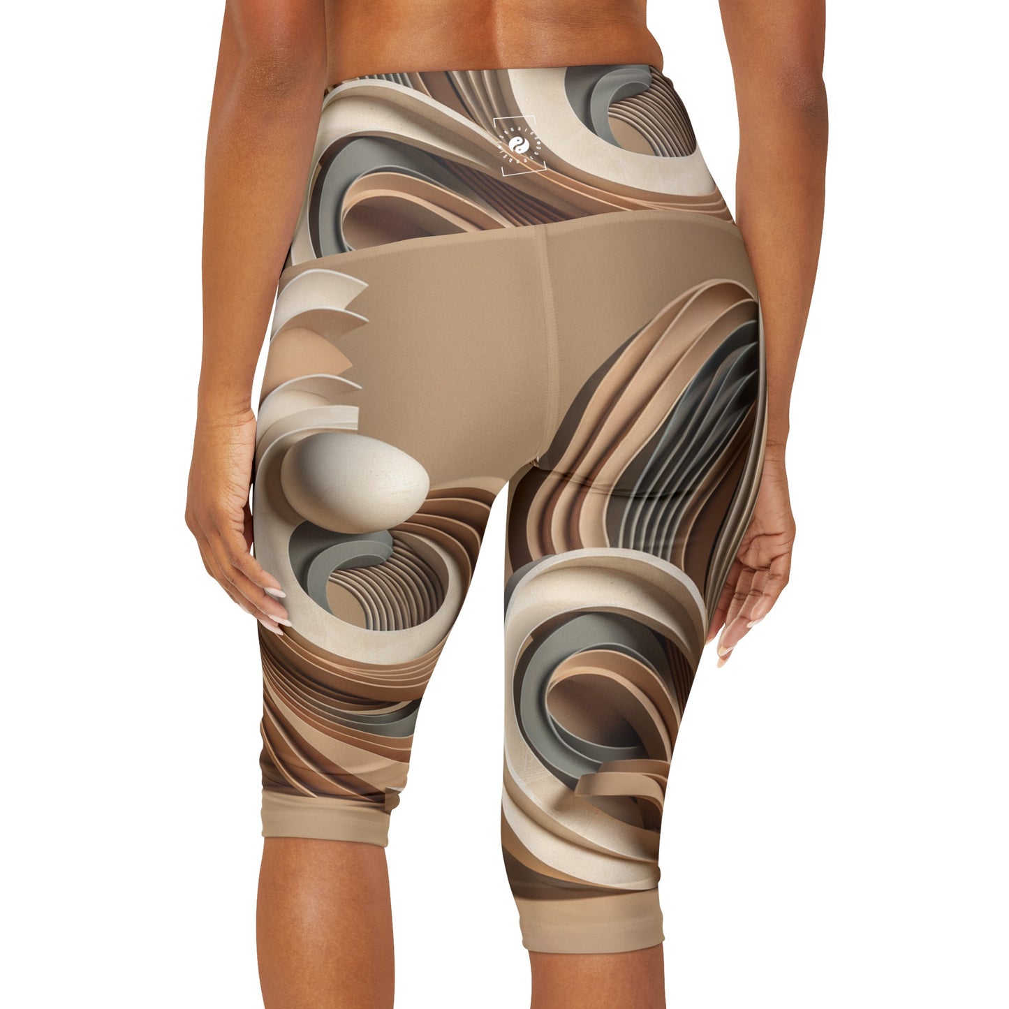 "Hepworth Hues : Une symphonie aux tons terrestres" - Leggings Capri taille haute