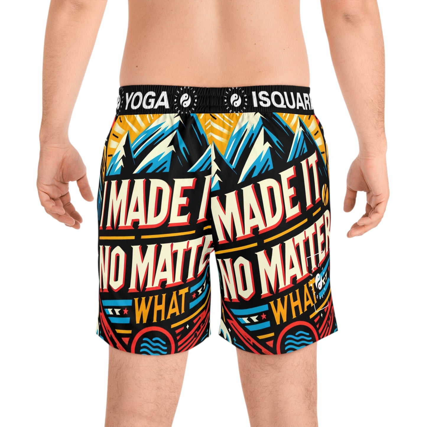 "Resilient Triumph: Unyielding Journey of Accomplishment" - Swim Shorts (Mid-Length) for Men