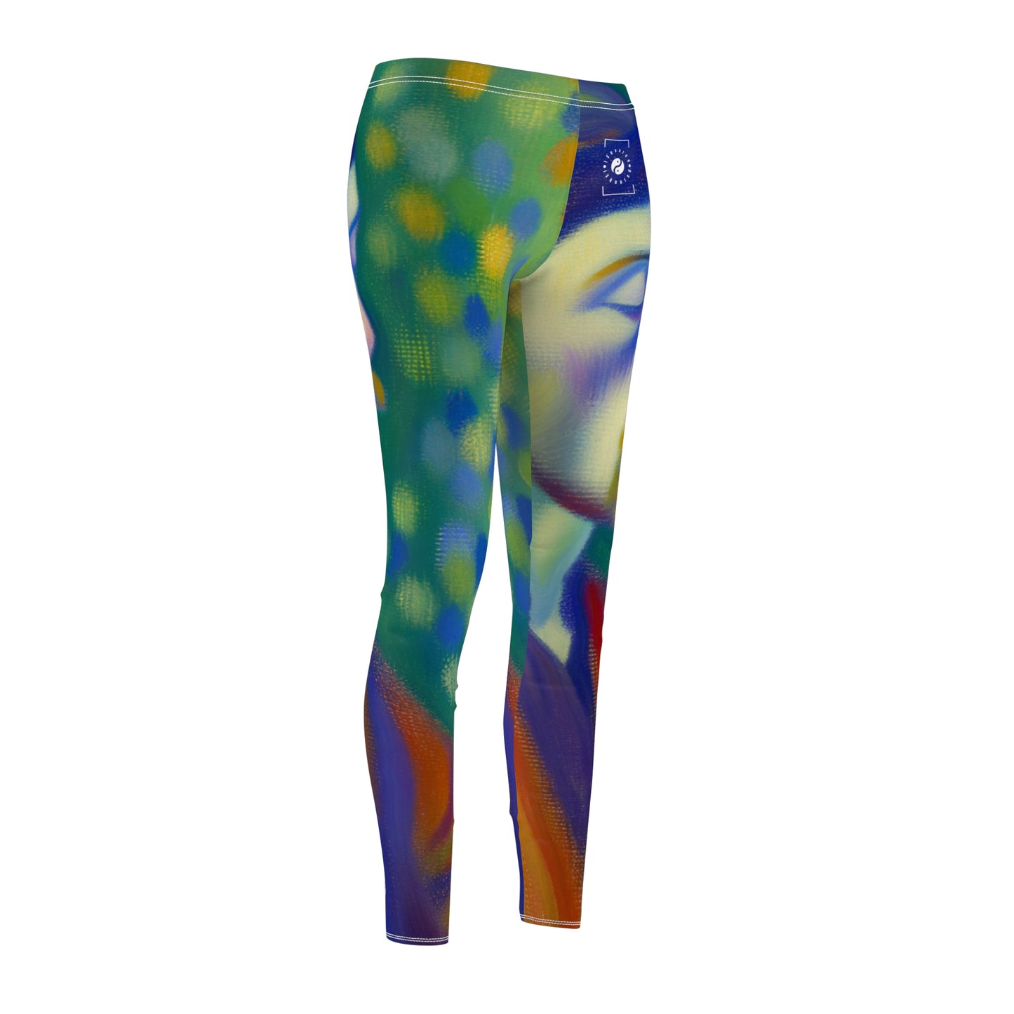 "Serene Resilience: A Frida's Solitude in hues" - Casual Leggings