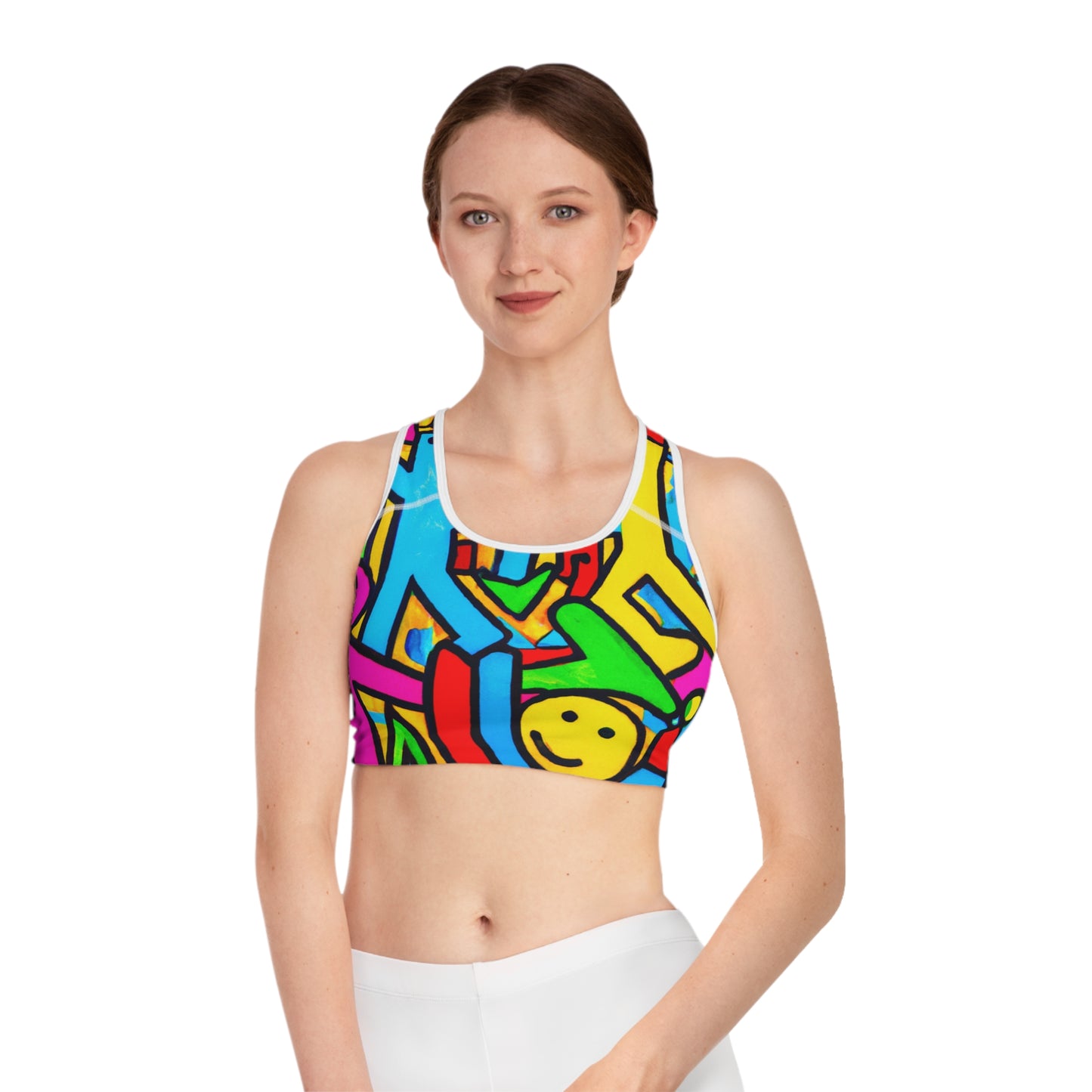 symbols of happiness - High Performance Sports Bra