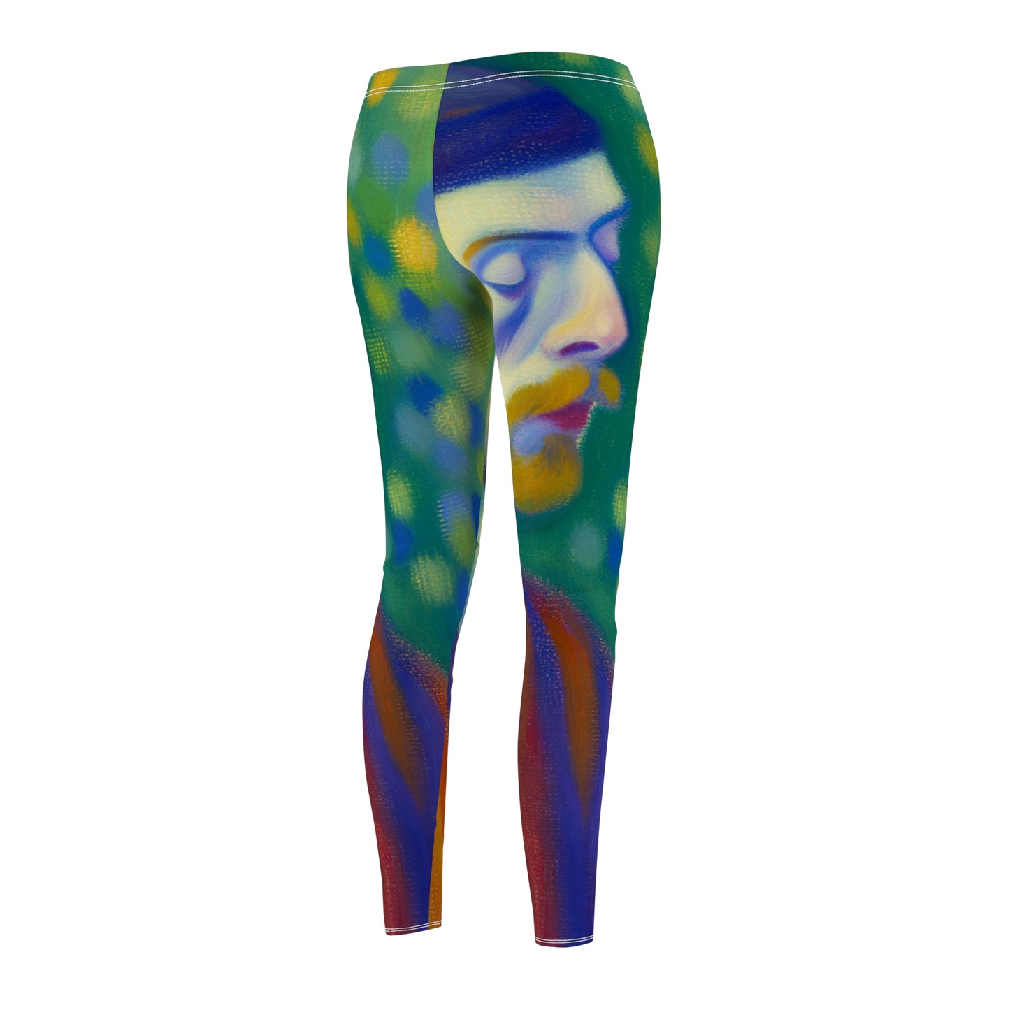 "Serene Resilience: A Frida's Solitude in hues" - Casual Leggings