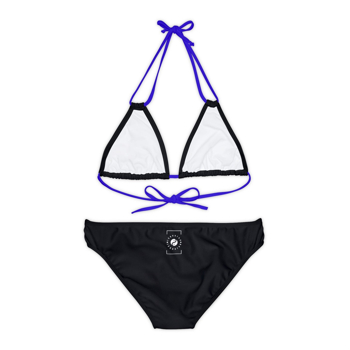 Pure Black - Lace-up Bikini Set