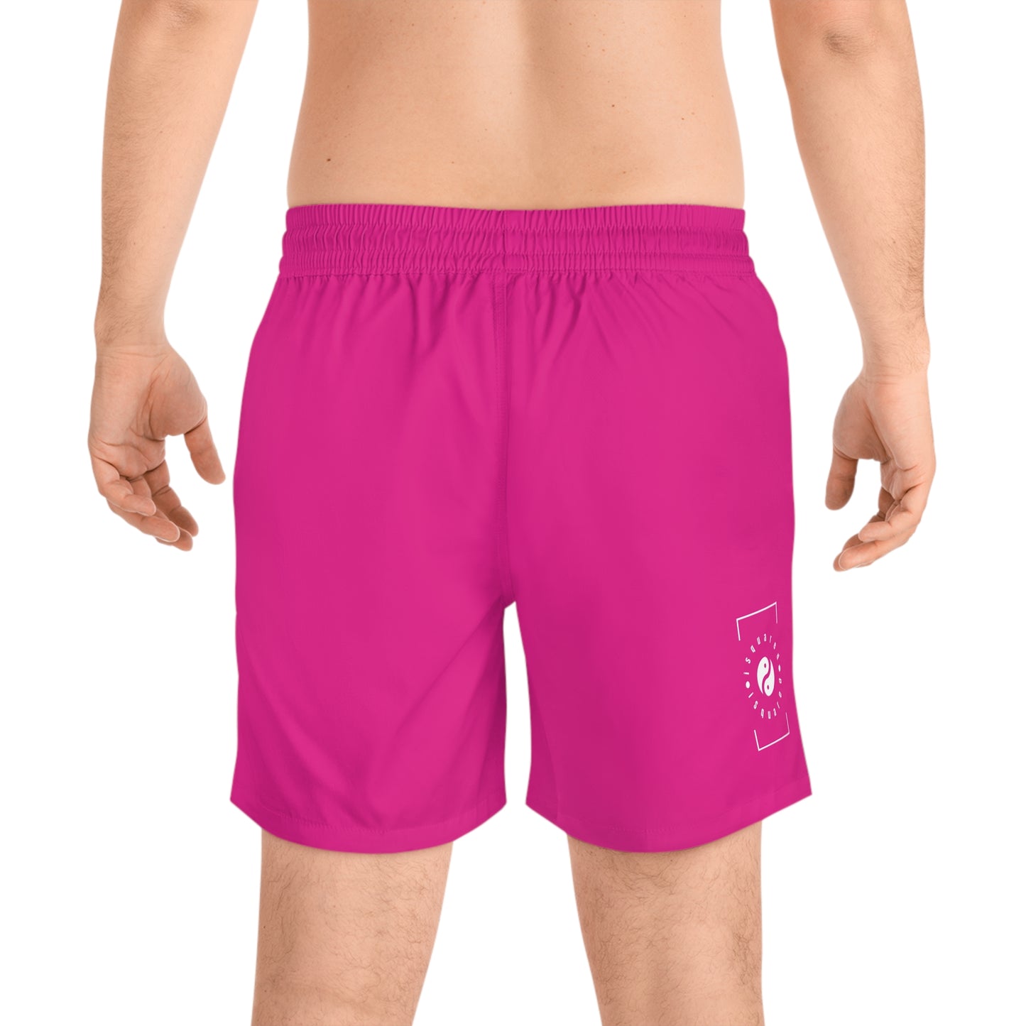 #E0218A Rose - Short de bain (couleur unie) pour homme