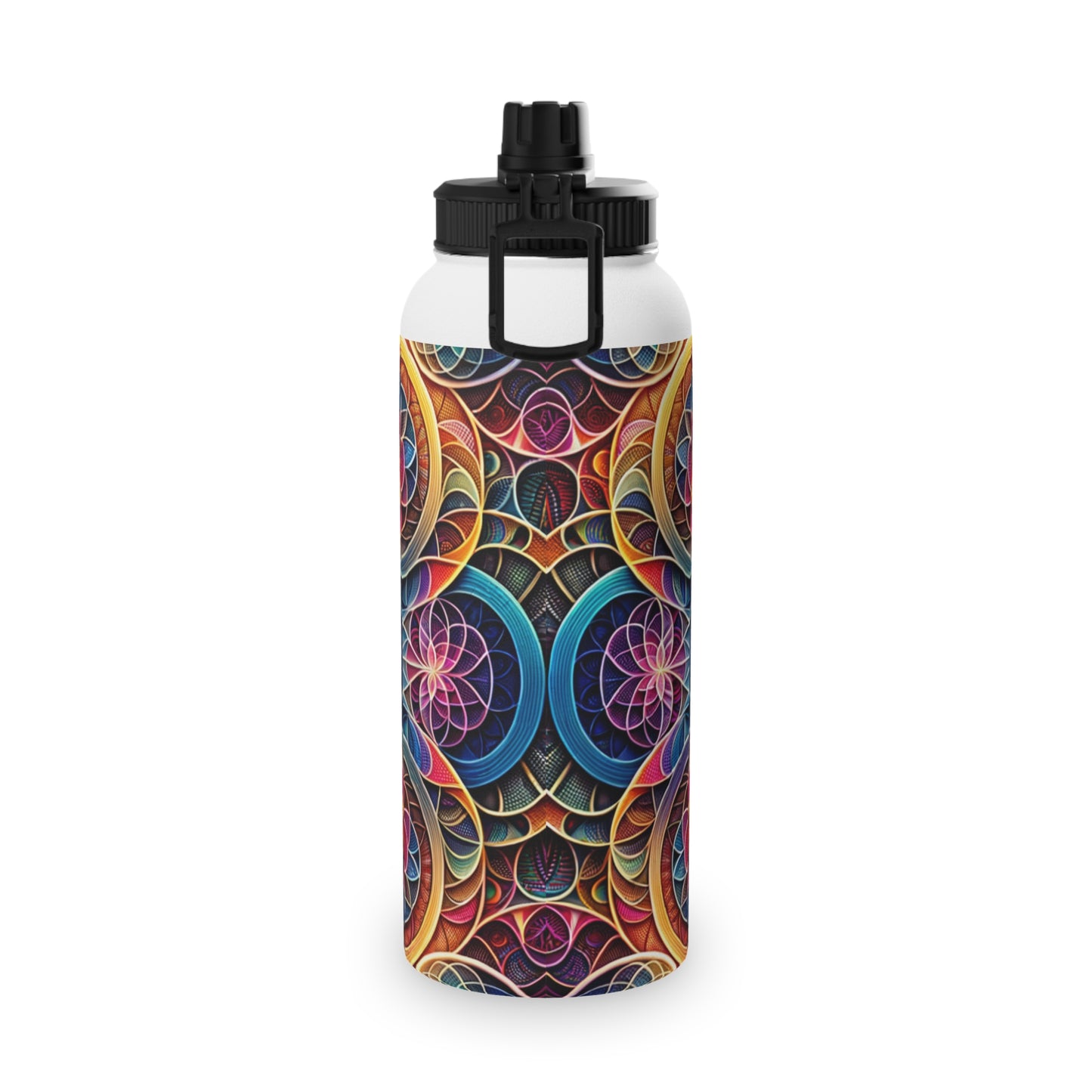 "Sacred Symmetry: Infinite Radiance of Love" - Sports Water Bottle