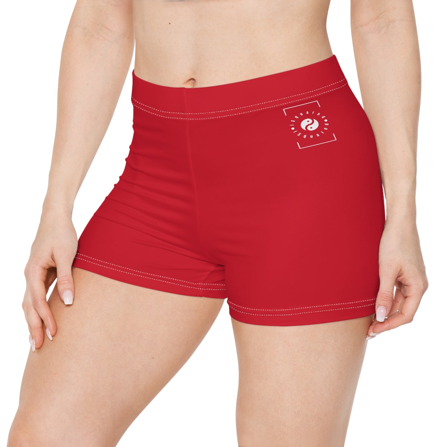 #D10927 Rouge Écarlate - Mini Short de Yoga Chaud