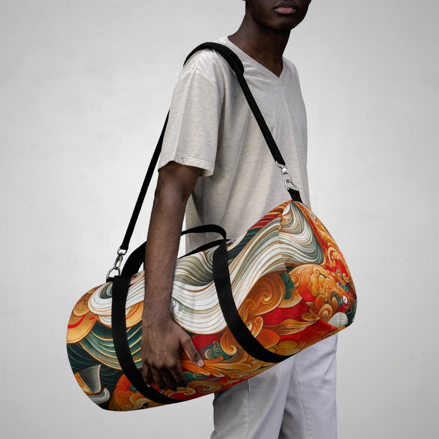 "Gold Gallop on Vermilion Vista: A Lunar New Year’s Ode" - Duffle Bag