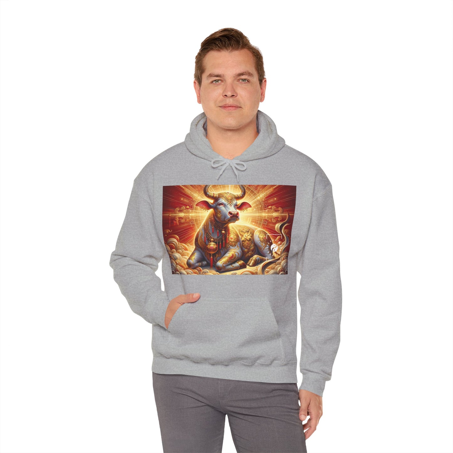 "Golden Euphoria: A Dance of the Divine Bovine" - Hoodie