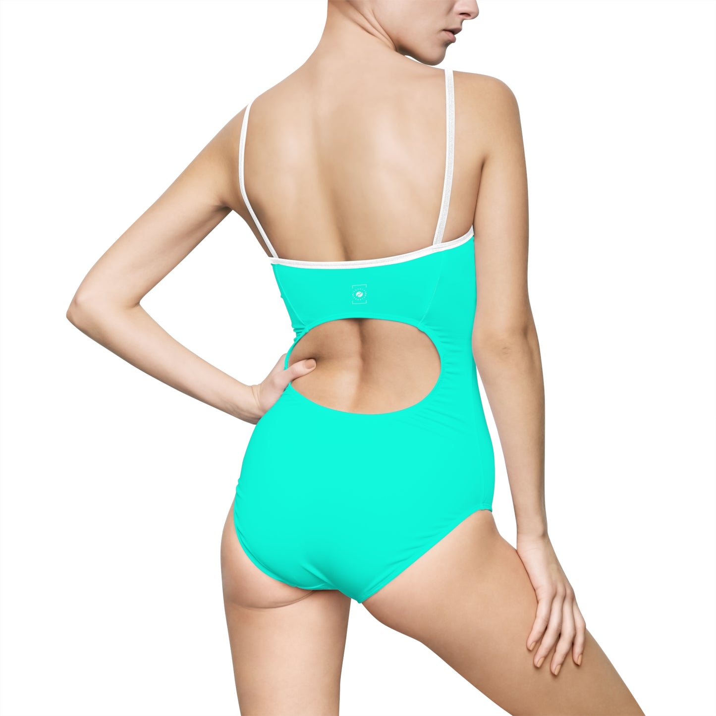 Neon Teal #11ffe3 - Openback Swimsuit