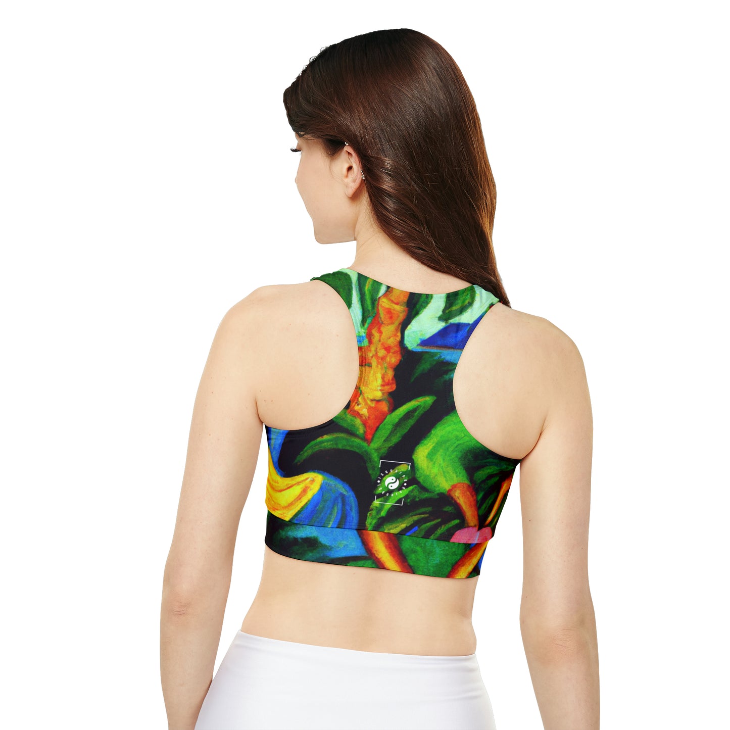 "Tropical Sutra Vivarium" - Lined & Padded Sports Bra